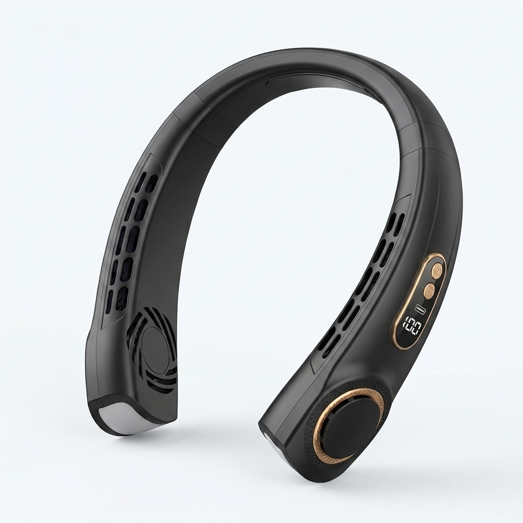 Wova bladeless neck fan in Matte Black