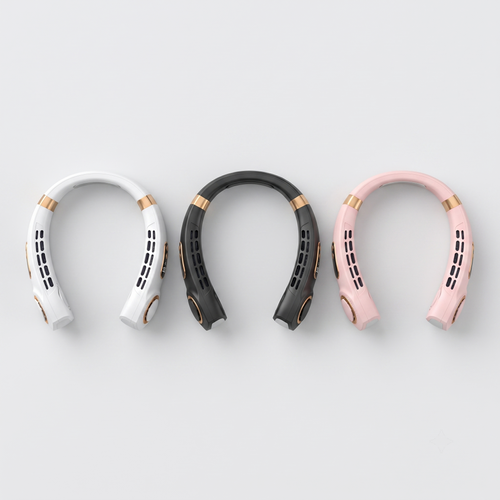 Wova 3-pack: three bladeless neck fans (White, Black, Blush)